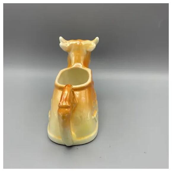 Vintage Ceramic Cow Creamer Orange Tan Made in Czechoslovakia‎ - Picture 4 of 7